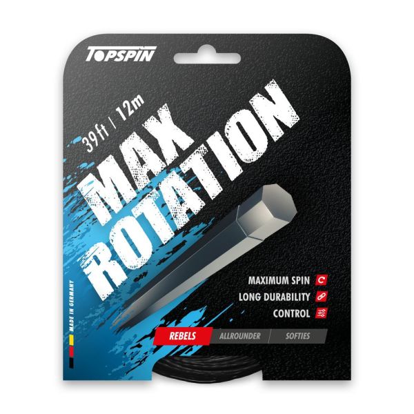 Tenisový výplet Topspin Max Rotation (12m) - black