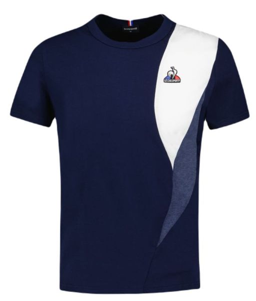 Herren Tennis-T-Shirt Le Coq SAISON 1 Tee Short Sleeve N°1 SS23 - bleu nuit