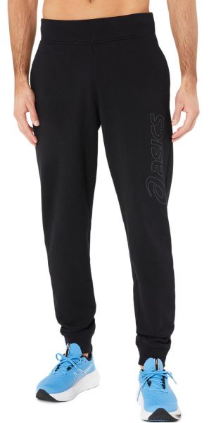 Pantalones de tenis para hombre Asics Logo Sweatpant - performance black/graphite grey