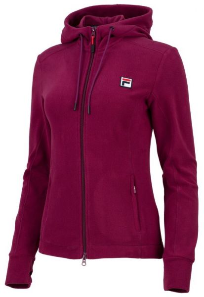 Damen Tennissweatshirt Fila Fleece Jacket Luna - magenta purple