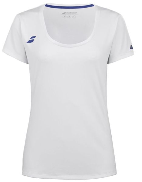 Mädchen T-Shirt Babolat Play Cap Sleeve Top Girl - white/white
