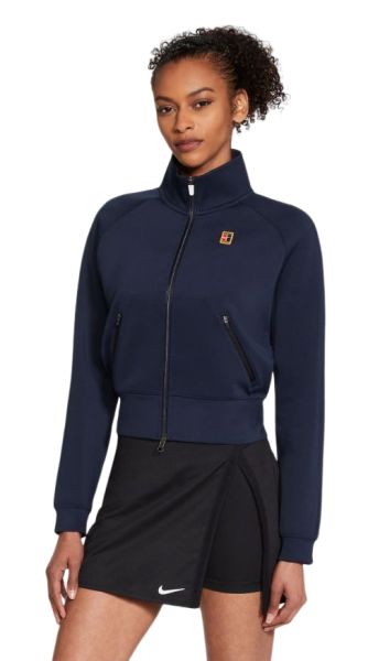 Teniso džemperis moterims Nike Court Heritage Jacket FZ W - obsidian/white