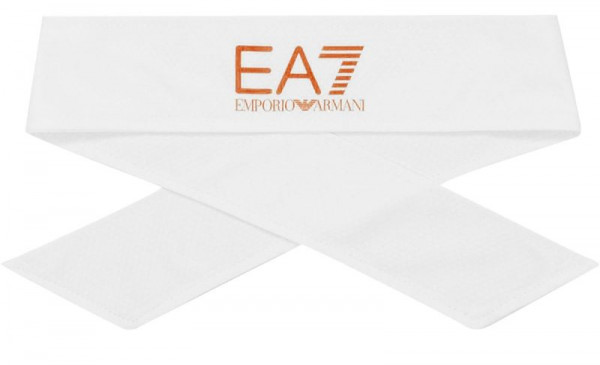 Bandanna EA7 Unisex Woven Headband - white/orange