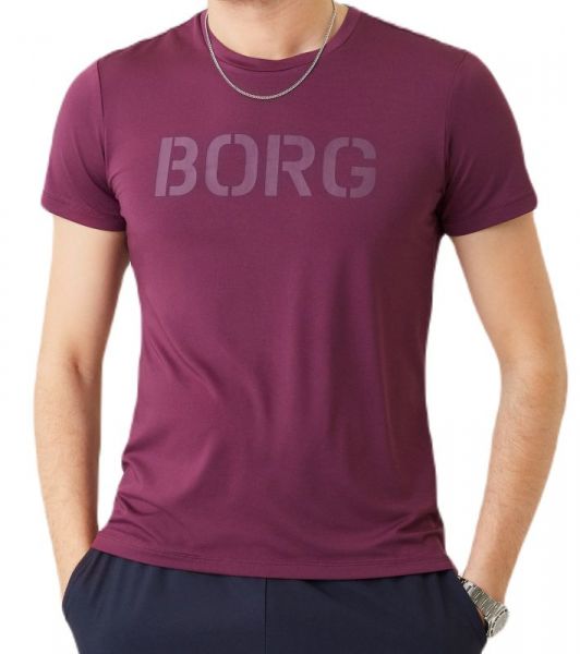 T-shirt pour hommes Björn Borg Graphic T-shirt - grape wine