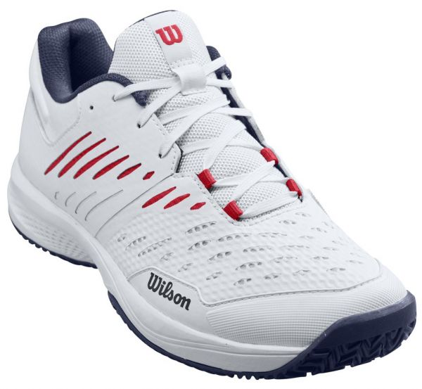 Vīriešiem tenisa apavi Wilson Kaos Comp 3.0 M - white/peacoat/wilson red