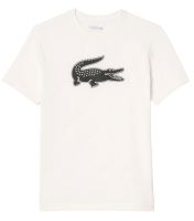 Férfi póló Lacoste SPORT 3D Print Crocodile Breathable Jersey T-shirt - white