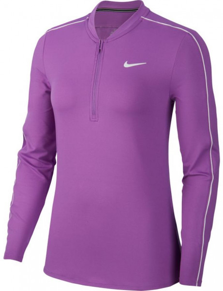  Nike Court Women Dry 1/2 Zip Top - purple nebula/white/white/white