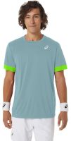Men's T-shirt Asics Court Short Sleeve Top - teal tint/electric lime