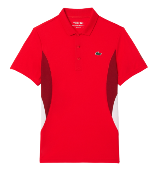 Pánské tenisové polo tričko Lacoste Tennis x Novak Djokovic Ultra-Dry Polo - red