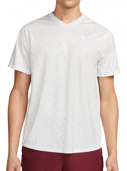 Herren Tennis-T-Shirt Nike Court Dri-Fit Victory Novelty Top - photon dust/white
