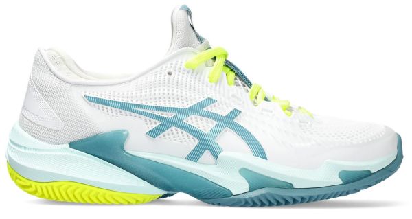 Chaussures de tennis pour femmes Asics Court FF 3 Clay - white/soothing sea