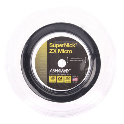 Skvošo stygos Ashaway SuperNick ZX Micro (110 m) - black