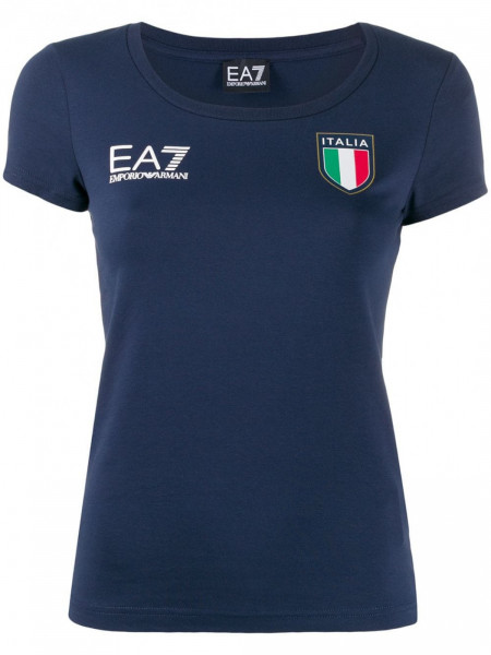 Női póló EA7 Women Jersey T-Shirt - navy blue