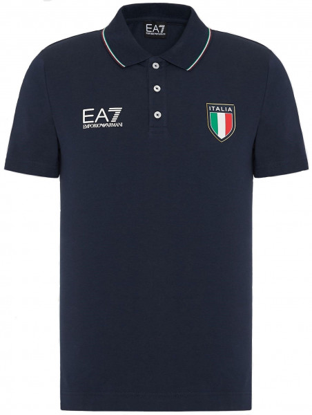  EA7 Man Jersey Polo Shirt - navy blue
