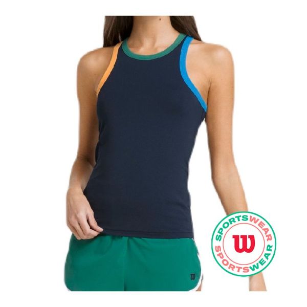 Női tenisz top Wilson Fieldhouse Tank Lite - classic navy