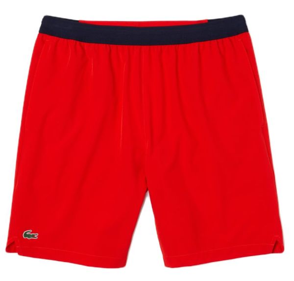 Férfi tenisz rövidnadrág Lacoste Tennis x Novak Djokovic Taffeta Shorts - red