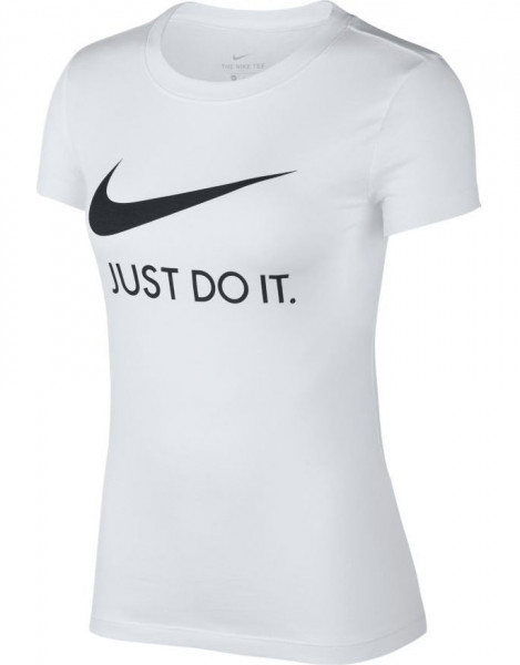 Marškinėliai moterims Nike Sportswear Tee Just Do It Slim W - white/black