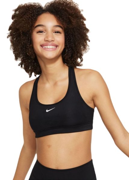 Dievčenské podprsenky Nike Girls Swoosh Sports Bra - black/white