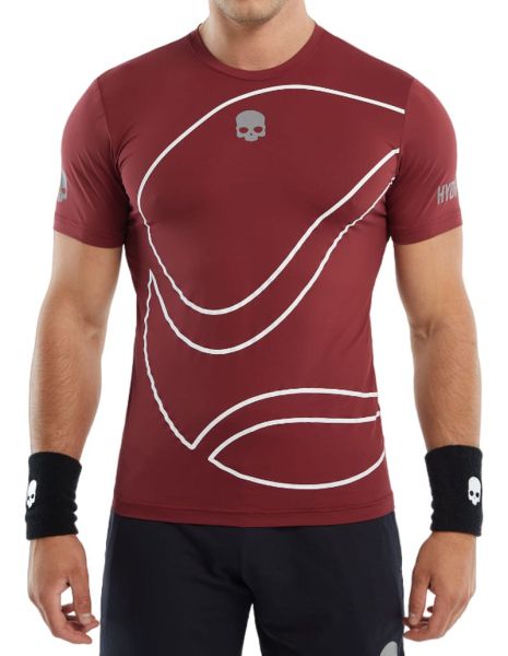 Tricouri bărbați Hydrogen 3D Tennis Ball Tech T-Shirt - bordeaux