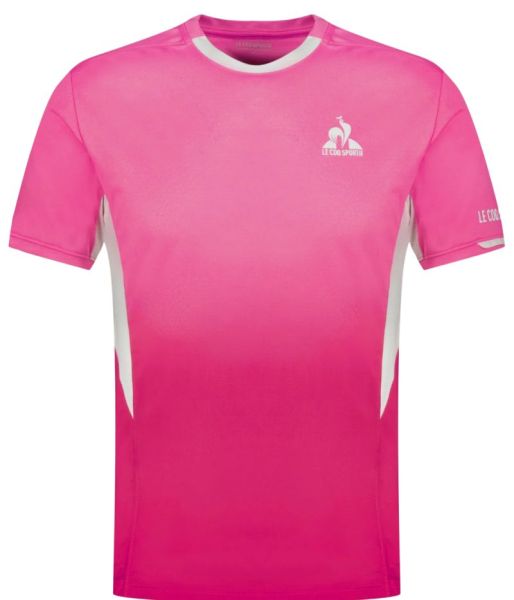 Męski t-shirt Le Coq Sportif Tennis Pro 25 N°1 - Różowy