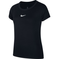 Majica kratkih rukava za djevojčice Nike Court G Dry Top SS - black/white
