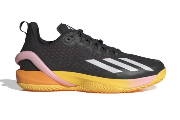 Zapatillas de tenis para hombre Adidas Adizero Cybersonic M Clay - black/orange/pink