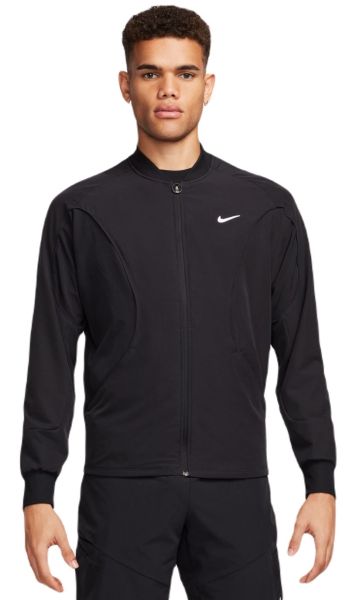 Herren Tennissweatshirt Nike Court Dri-Fit Advantage Jacket - Schwarz, Weiß