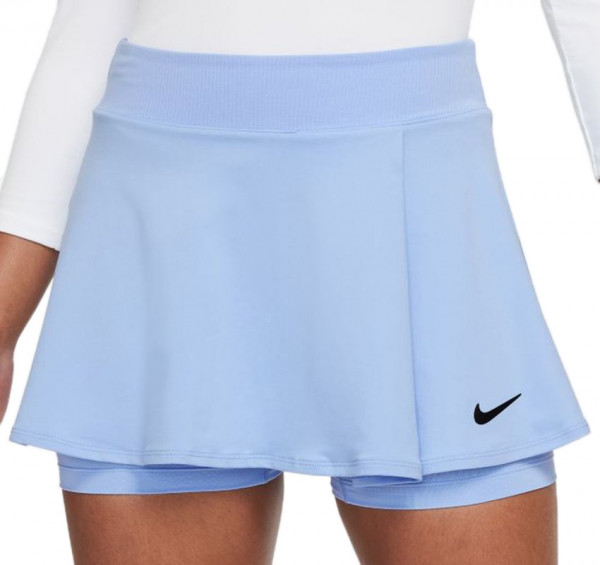 Jupes de tennis pour femmes Nike Court Dri-Fit Victory Flouncy Skirt Plus Line - aluminum/black