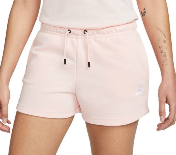 Damen Tennisshorts Nike Sportswear Essential Short French Terry W - atmosphere/white
