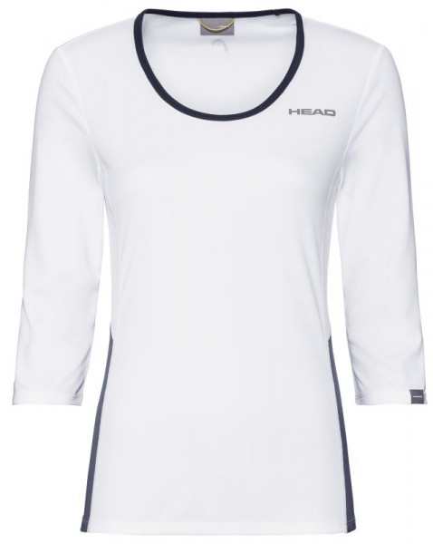 Camiseta de manga larga para mujer Head Club Tech 3/4 Shirt W - white/dark blue