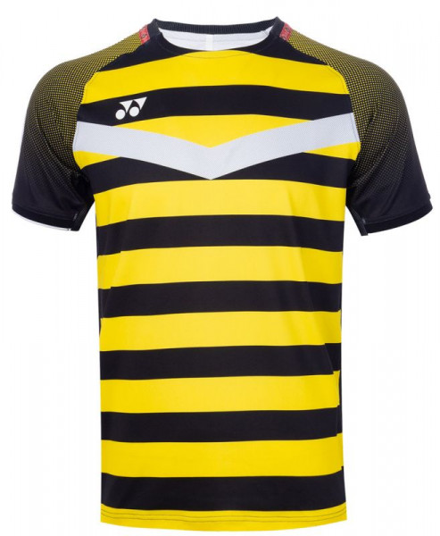 Pánské tričko Yonex Crew Neck Shirt M - black/yellow
