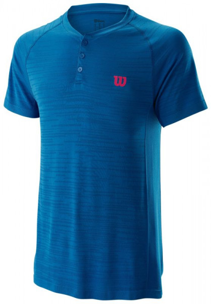  Wilson Competition Seamless Henley - imperial blue