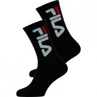 Zokni Fila Unisex Tennis Plain Socks 2P - black