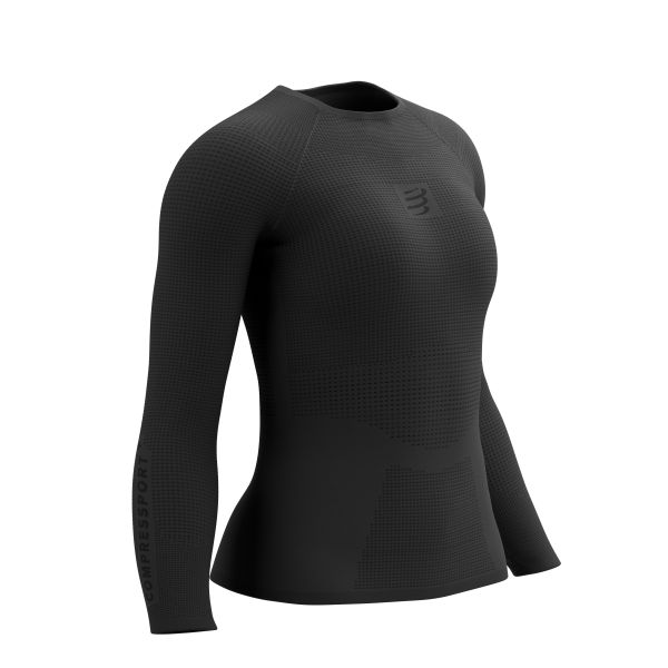 Women's long sleeve T-shirt Compressport Women On/Off Base Layer Long Sleeve - Black