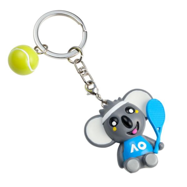 Krúžok na kľúče Australian Open 2025 Koala 3D - Sivý