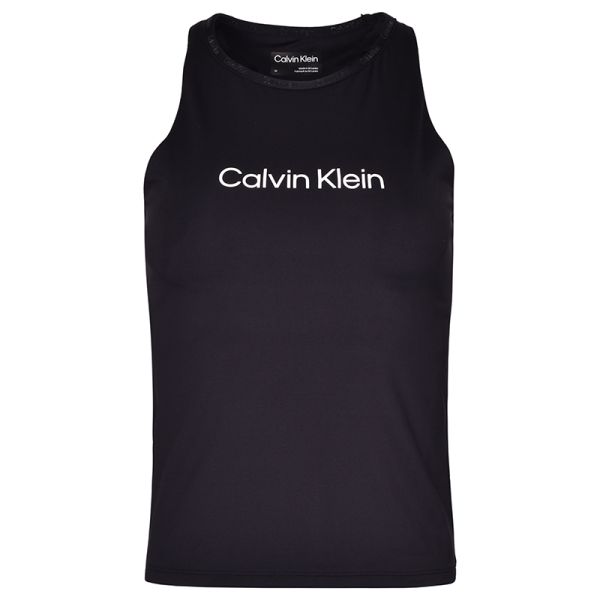 Damen Tennistop Calvin Klein WO - Tank Top W/Shelf Bra - black beauty