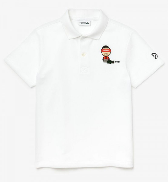  Lacoste Boys’ SPORT Collab Youssef SY Polo - white