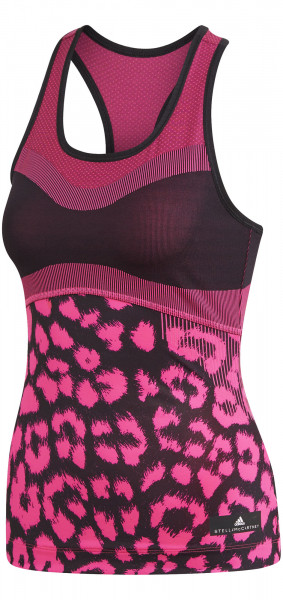 Damen Tennistop Adidas Stella McCartney Tank - black/shock pink