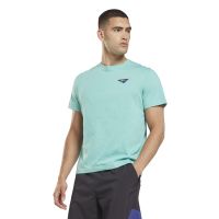 Teniso marškinėliai vyrams Reebok Les Mills Graphic Tee - semi classic teal Teniso marškinėliai vyrams Reebok Les Mills Graphic Tee - semi classic teal