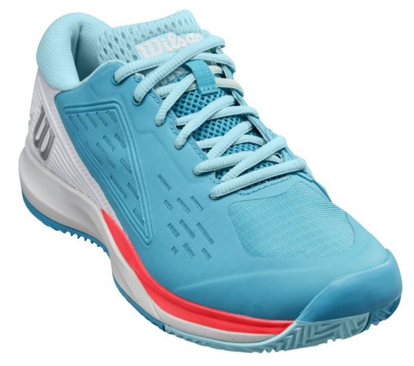 Chaussures de tennis pour femmes Wilson Rush Pro Ace Clay W - scuba blue/white/fiery coral