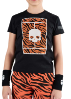 Тениска за момчета Hydrogen Tennis Court Cotton T-Shirt - black/orange tiger