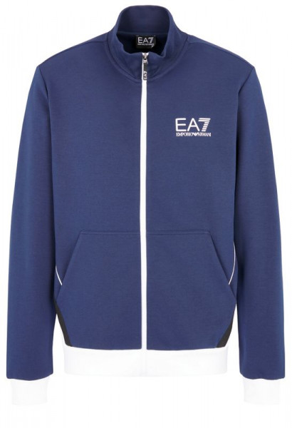 Felpa da tennis da uomo EA7 Man Jersey Sweatshirt - navy blue