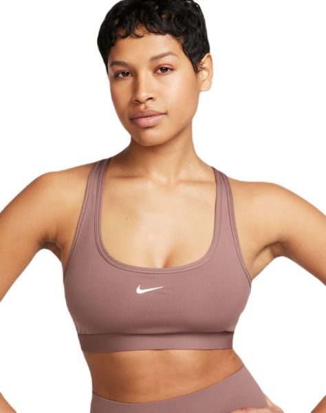 Women's bra Nike Swoosh Light Support Non-Padded Sports Bra - smokey mauve/white #