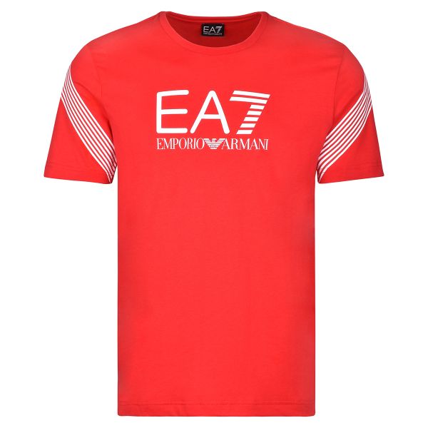 Herren Tennis-T-Shirt EA7 Man Jersey T-Shirt - racing red