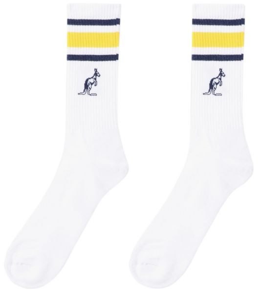  Australian Cotton Socks With Stripes 1P - bianco/girasole