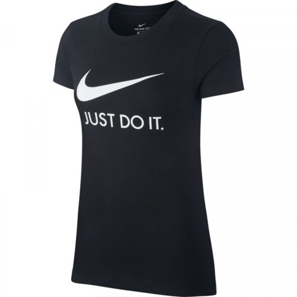 Marškinėliai moterims Nike Sportswear Tee Just Do It Slim W - black/white