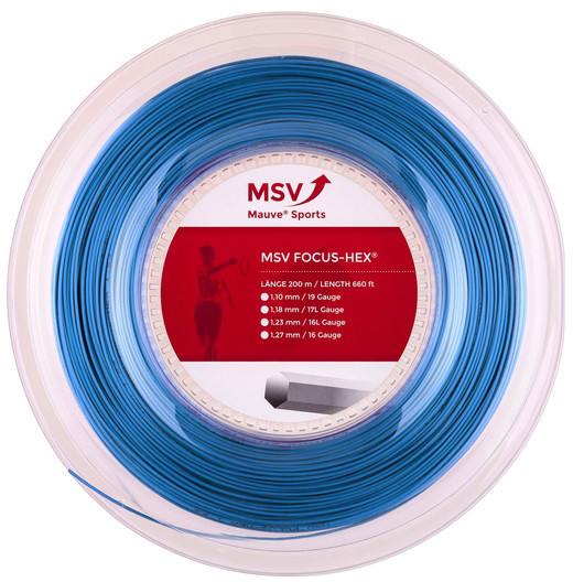 Tenisa stīgas MSV Focus Hex (200 m) - sky blue