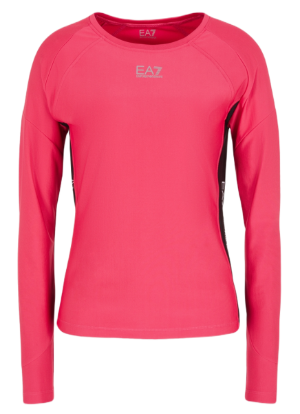 Sweat de tennis pour femmes EA7 Man Jersey T-Shirt - pink peacock