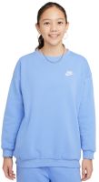 Lány pulóver Nike Kids Sportswear Club Fleece Oversized - Kék