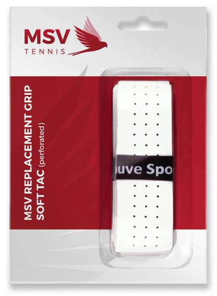 Owijki tenisowe bazowe MSV Soft Tac Perforated white 1P